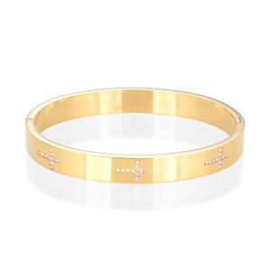 Giorgio Milano Jewellery Gold Steel & Crystals Women's Bangle - W4150SG