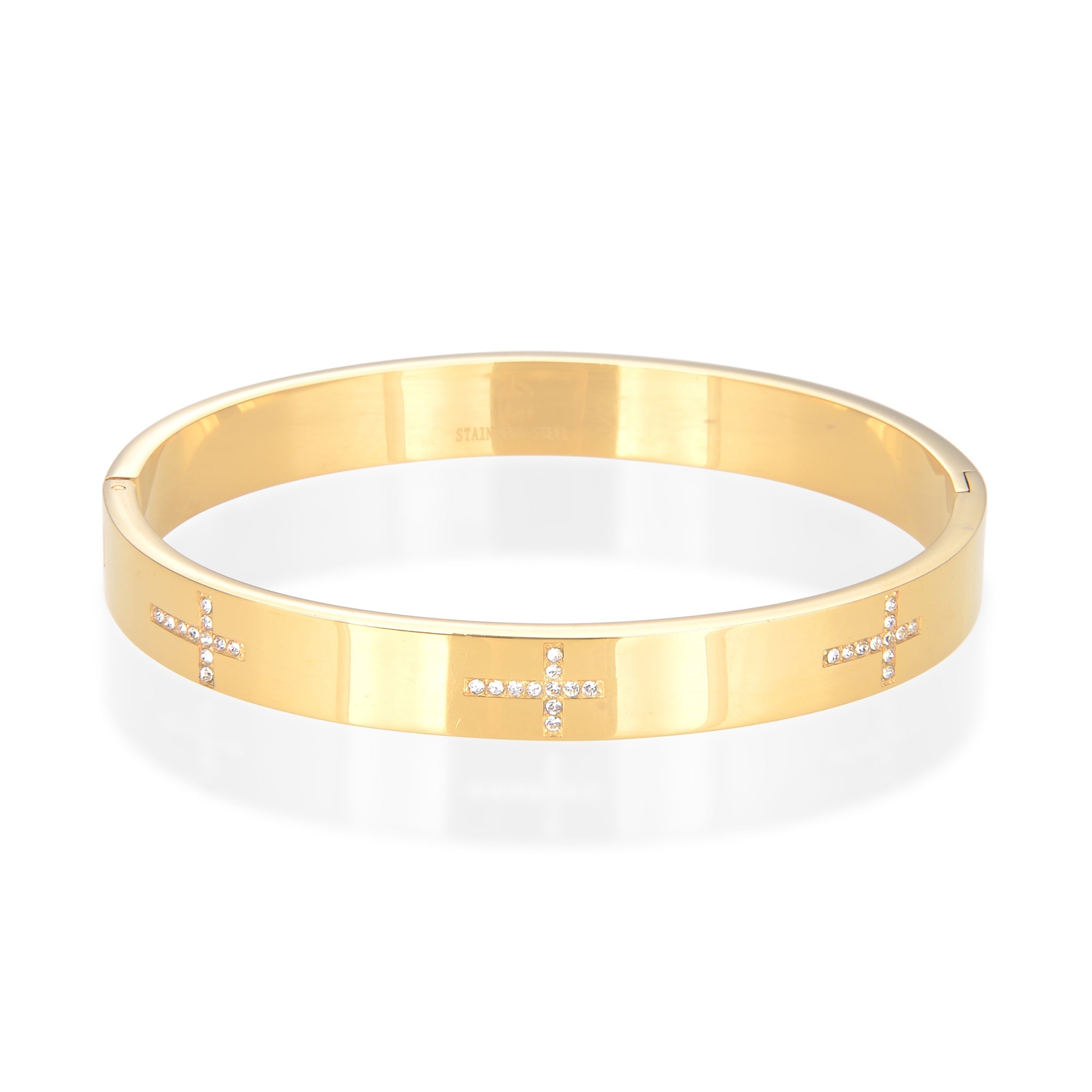 Giorgio Milano Jewellery Gold Steel & Crystals Women's Bangle - W4150SG