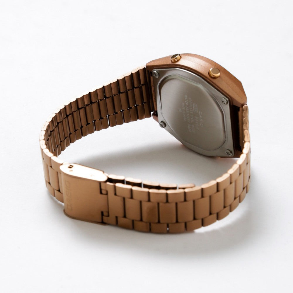 Casio Classic Rose Gold Steel Digital Unisex Watch - B640WC-5A - Image 5