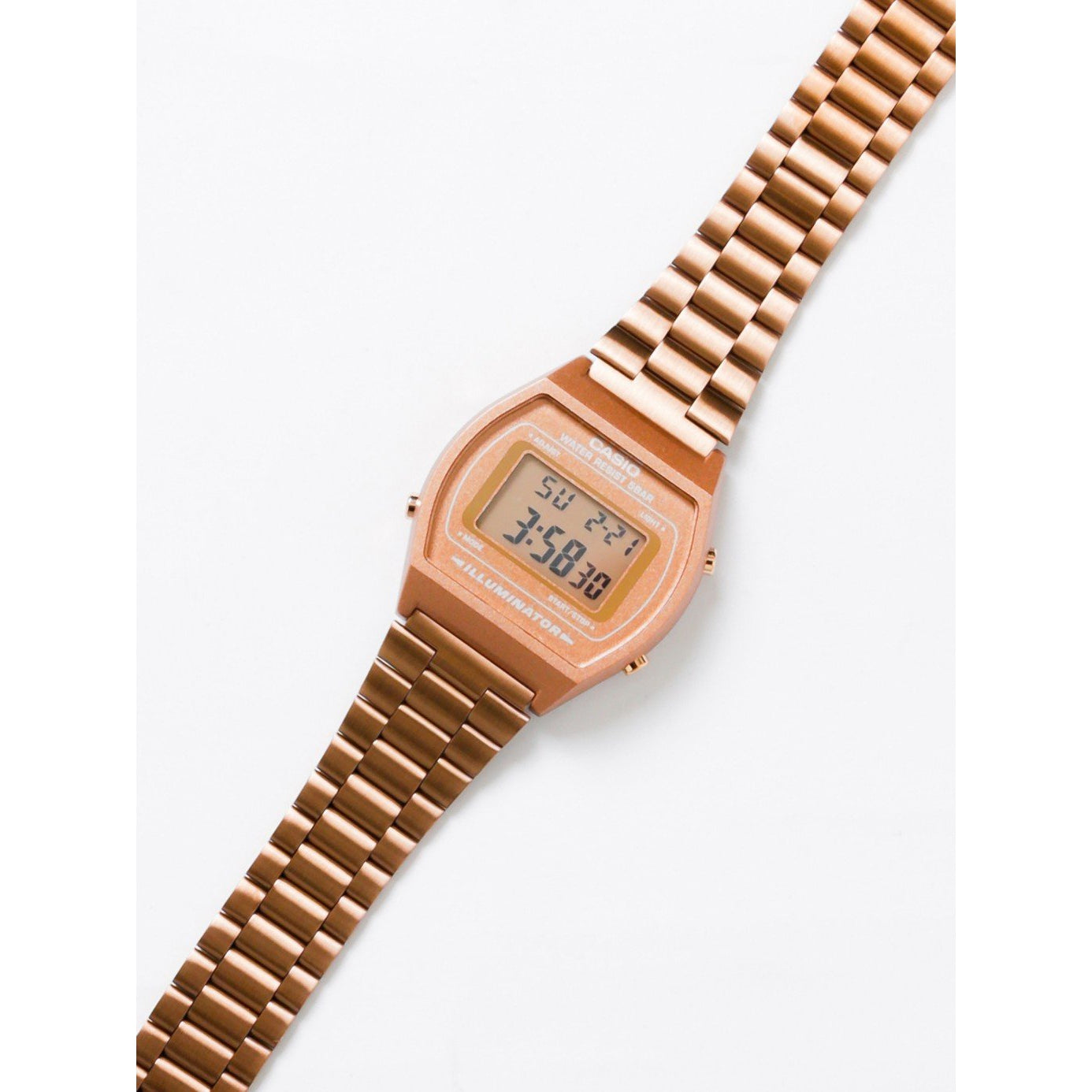 Casio Classic Rose Gold Steel Digital Unisex Watch - B640WC-5A - Image 6