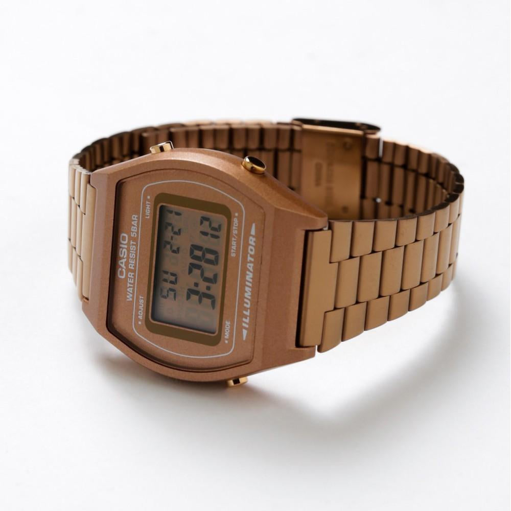 Casio Classic Rose Gold Steel Digital Unisex Watch - B640WC-5A - Image 4