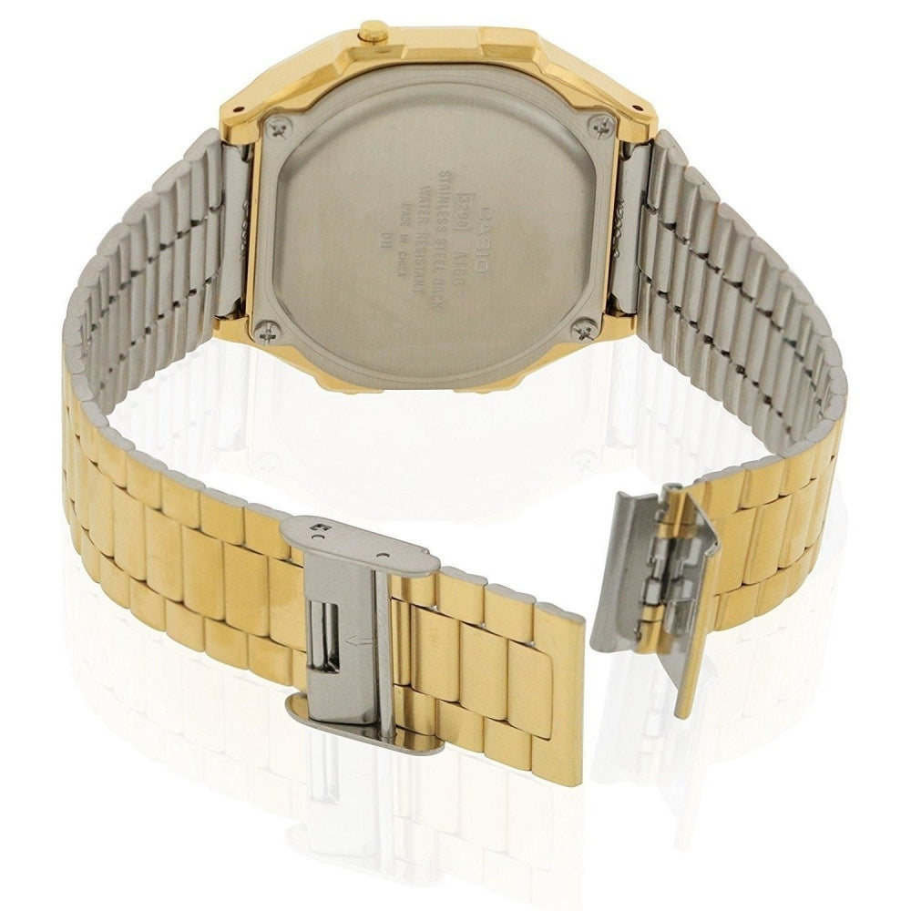 Casio Retro Gold Steel Digital Dial Unisex Watch - A168WG-9W - Image 3