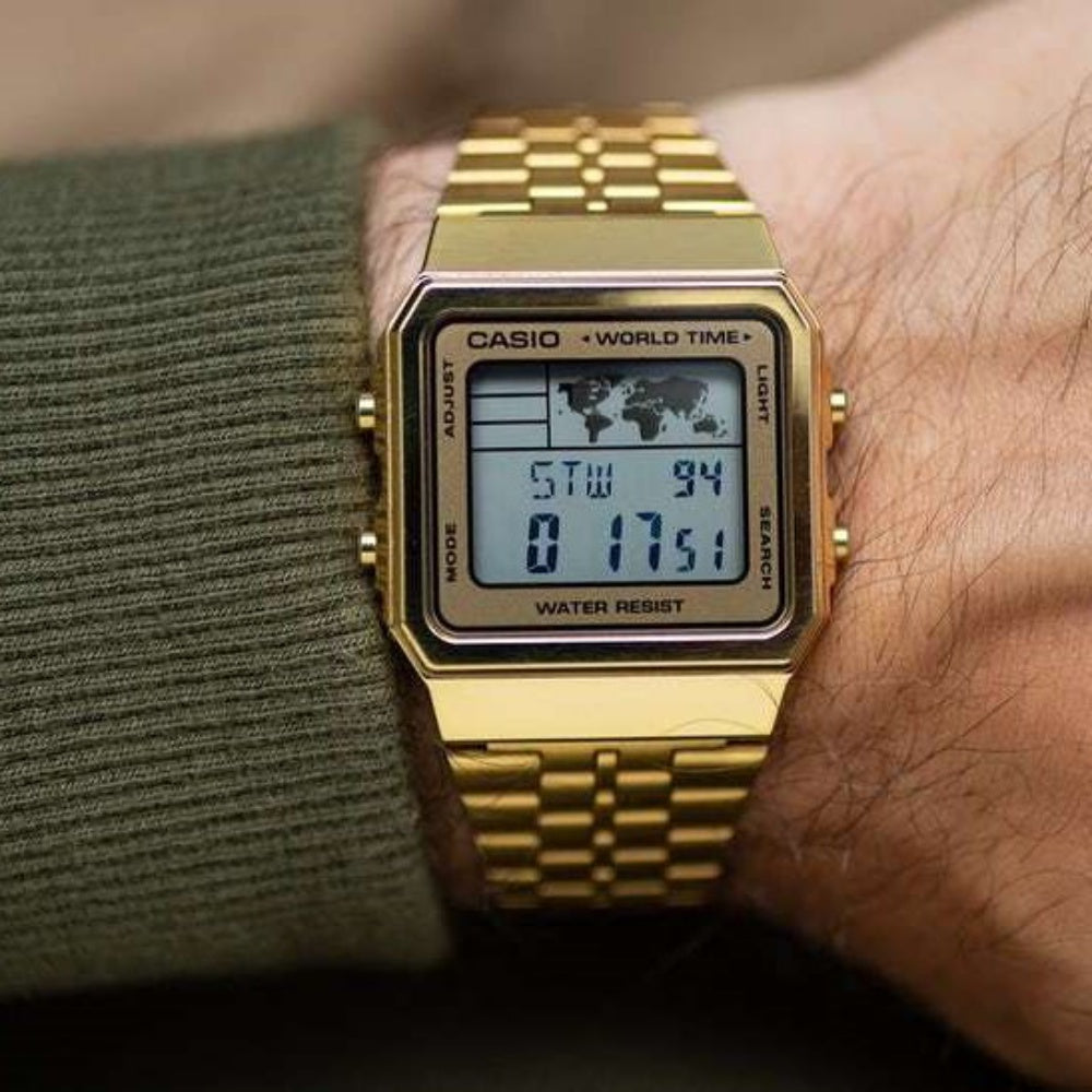 Casio Retro Gold Steel Digital Dial Unisex Watch - A500WGA-9D - Image 8