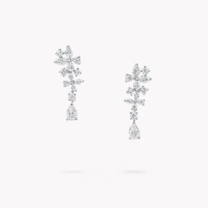 Classic Butterfly Diamond Drop Earrings