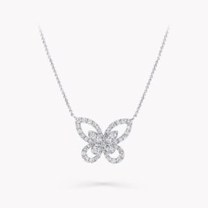 Butterfly Silhouette Diamond Pendant