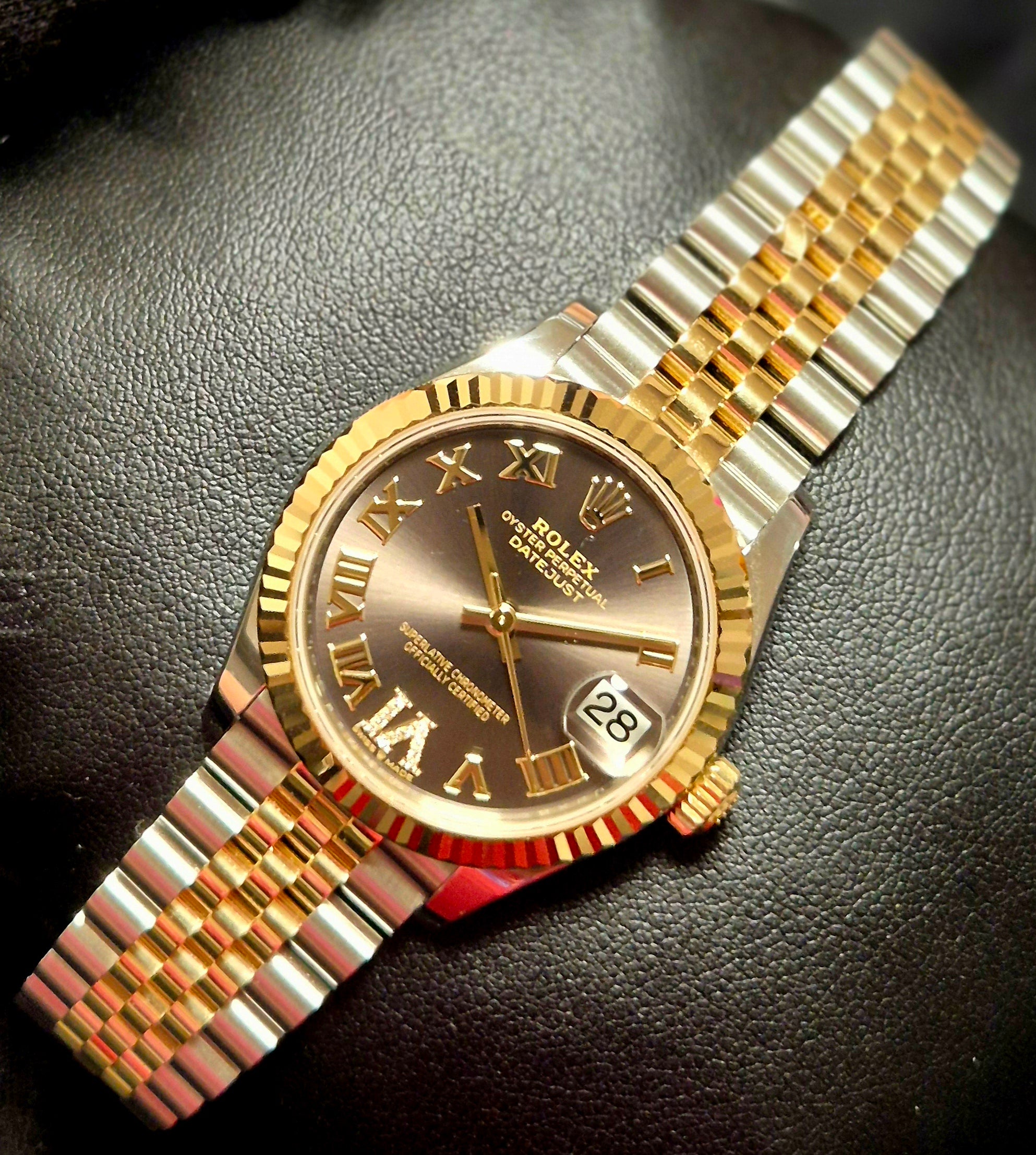 Rolex Datejust 31 Two Tone Yellow Gold Dark Grey Roman Numeral Diamond Dial Jubilee 278273 | 2024 | 31mm - Image 2