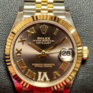 Rolex Datejust 31 Two Tone Yellow Gold Dark Grey Roman Numeral Diamond Dial Jubilee 278273 | 2024 | 31mm